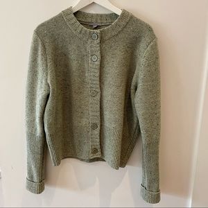 COS Green Wool Cardigan